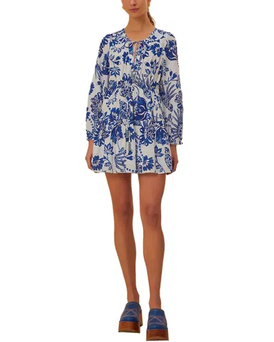 Farm Rio Mini Dress In Blue