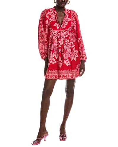 Farm Rio Mini Dress In Pink