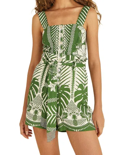 Farm Rio Mini Dress In Green