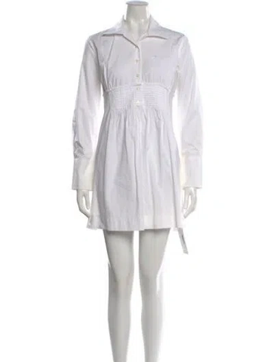 Pre-owned Farm Rio Mini Dress In White