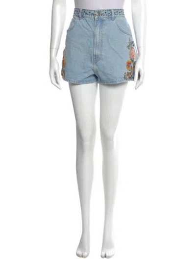 Pre-owned Farm Rio Mini Shorts In Blue