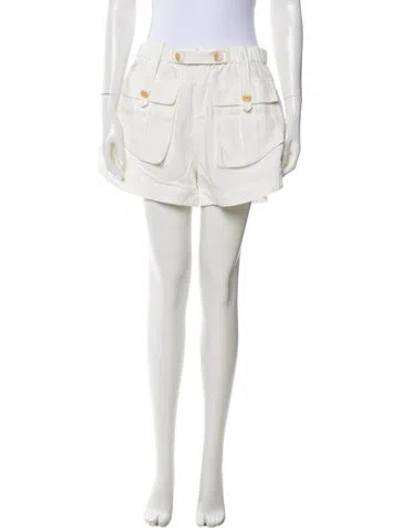 Pre-owned Farm Rio Mini Shorts In White