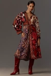 Farm Rio Miranda Mixed Printed Button Front Midi Dress In Multicolor