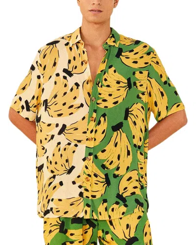Farm Rio Mixed Bossa Banana Uni Shirt In Green