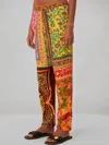 Farm Rio Woman Pants Orange Size S Viscose In Multi