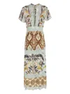 Farm Rio Mixed Snake Garden Maxi Dress In Multi