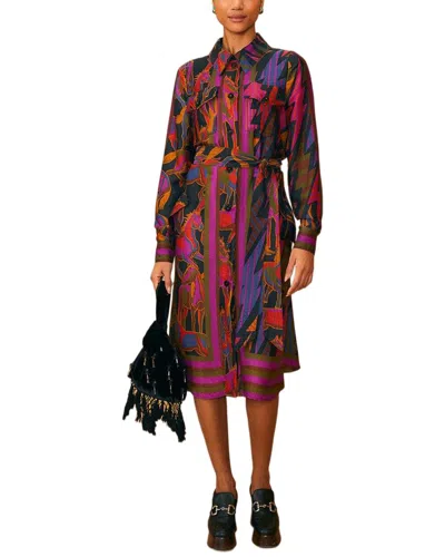 Farm Rio Mixed Wild Horses Black Chemise In Multi