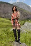 Farm Rio Mixed Winter Garden Lenzing Ecovero Viscose Mini Dress In Multi