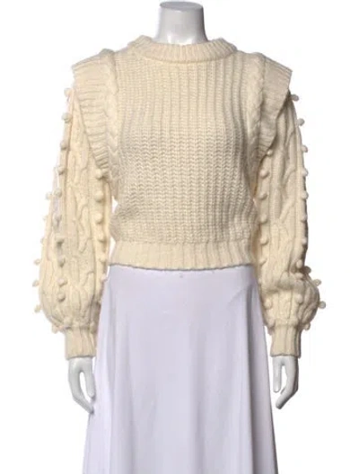 Pre-owned Farm Rio Mock Neck Sweater In Neutrals