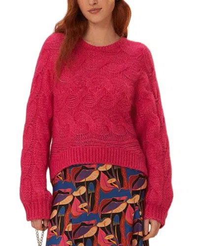 FARM RIO FARM RIO MOHAIR & WOOL-BLEND CABLE-KNIT SWEATER