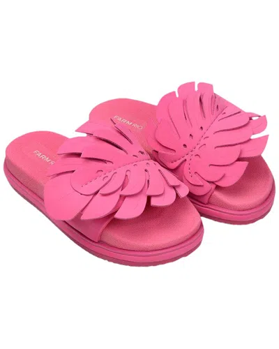 Farm Rio Monstera Atomic Slide Sandal In Pink