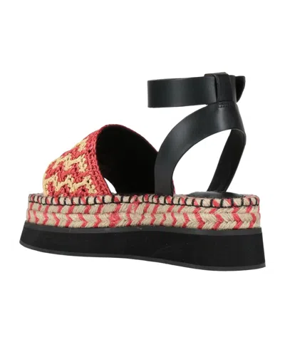 Farm Rio Multicolor Hemp Rope Sandals In Animal Print