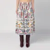 Farm Rio Multicoloured Print Midi Skirt In Multicolor
