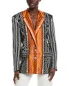 Farm Rio Myriad Linen Blazer In Multi