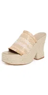 Farm Rio Natural Weaved Raffia Platform Espadrilles Natural In Natural