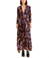 Farm Rio Blue Nature Beauty Long Sleeve Maxi Dress In Nature Beauty Blue |  ModeSens