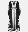Farm Rio Nature Black Printed Cotton Maxi Dress In Black