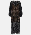 Farm Rio Nature Guipure Dress In Black