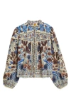 Farm Rio Nature Land Mixed Print Cotton Button-up Shirt