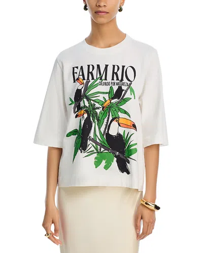 Farm Rio Nature Lovers Toucans Tee In White
