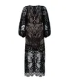 Farm Rio Nature Guipure Dress In Black