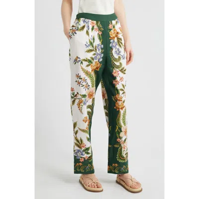Farm Rio Nature Sands Print Linen Blend Pants
