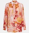 Farm Rio Nautical Wonder Printed Shirt In Pink