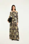 Farm Rio Wonderful Arabesque Off-the-shoulder Printed Stretch-jersey Maxi Dress In Multi