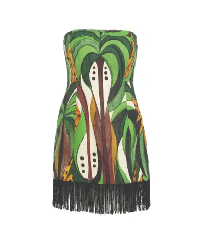 Farm Rio Off-shoulder Top With Fringes