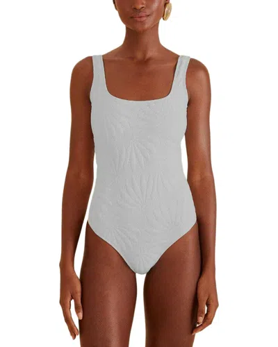 Farm Rio Off White Banana Matelassé One-piece