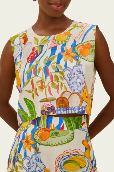 Farm Rio Off-white Fresh Table Blouse