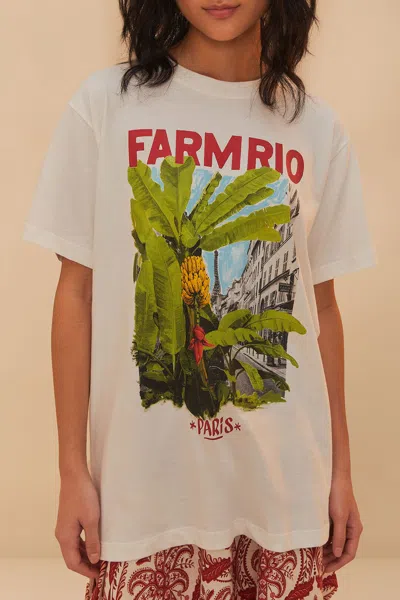 Farm Rio Off White From Brasil To The World Relaxed T-shirt