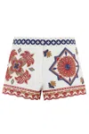 Farm Rio Off White Marys Tiles Shorts Marys Tiles Off-white In Marys Tiles Off White
