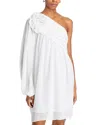 Shop Farm Rio Off White One Shoulder Mini Dress - Exclusive In Ivory