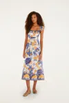 Farm Rio Off-white Summer Flowers Maxi Dress In Multi