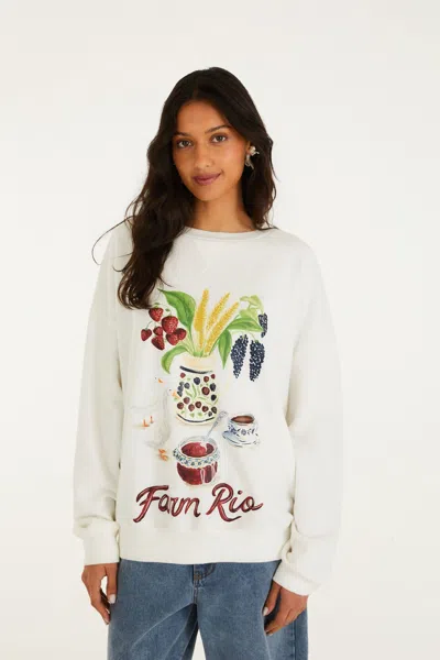 Farm Rio Off-white Country Table Sweatshirt
