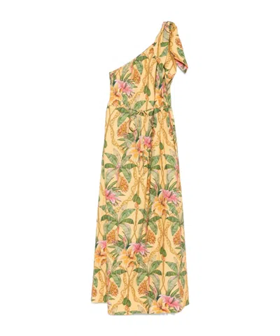 Farm Rio One Shoulder Dress In Multi