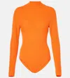 Farm Rio Orange Knitted Bodysuit In Orange