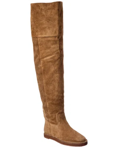 Farm Rio Over-the-knee Leather Boot In Brown