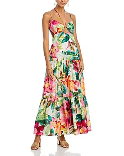 Farm Rio Painted Flowers Maxi Dress - 100% Exclusive In Painted Floral Off White