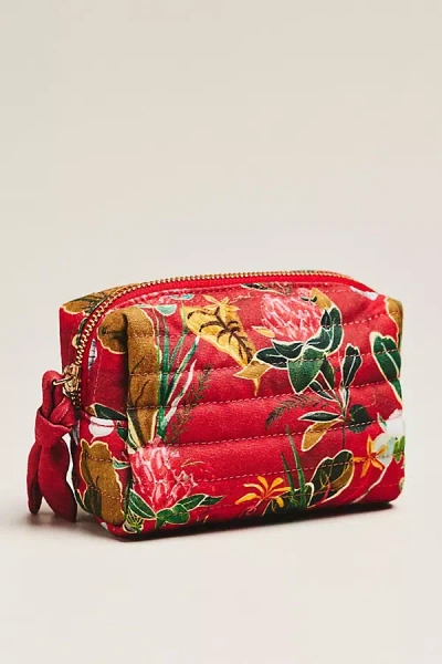 Farm Rio Painted Small Cosmetic Bag In Red