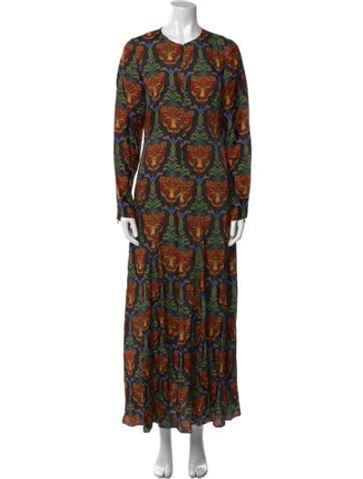 Pre-owned Farm Rio Paisley Print Long Dress In Multi