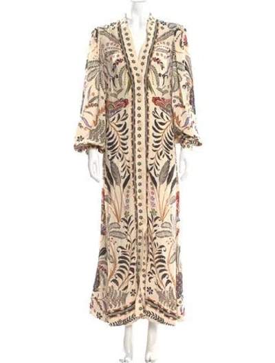 Pre-owned Farm Rio Paisley Print Long Dress In Multi