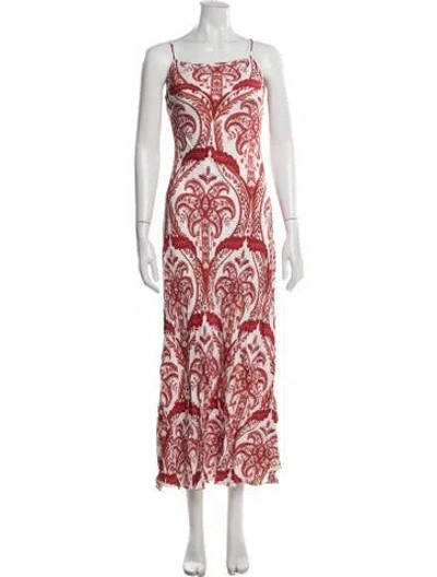 Pre-owned Farm Rio Paisley Print Long Dress In Multi