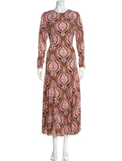 Pre-owned Farm Rio Paisley Print Long Dress W/ Tags In Multi