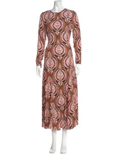 Pre-owned Farm Rio Paisley Print Long Dress W/ Tags In Multi