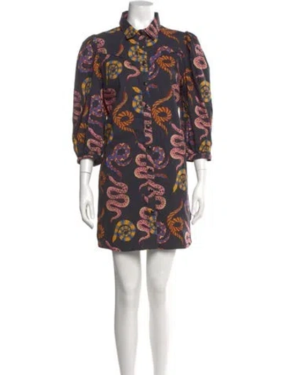 Pre-owned Farm Rio Paisley Print Mini Dress In Multi
