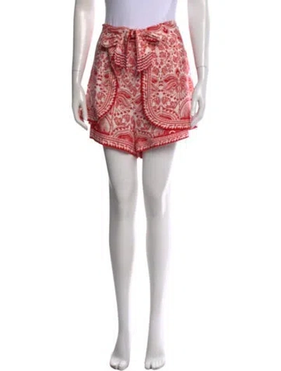 Pre-owned Farm Rio Paisley Print Mini Shorts In Purple