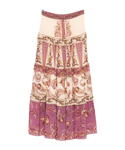 Farm Rio Paisley-printed Tiered Maxi Skirt In Multi