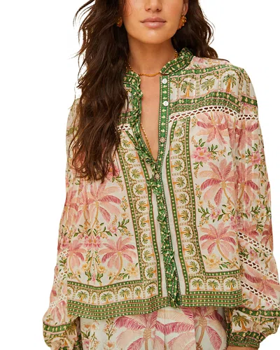 FARM RIO PALM DREAM BLOUSE